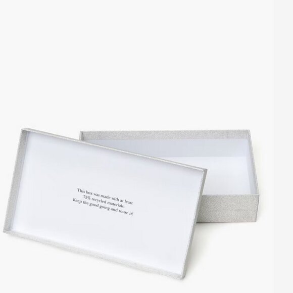 Kate Spade Shimmy Tinsel Glitter Boxed Large Continental Wallet Black Glitter - Picture 6 of 6